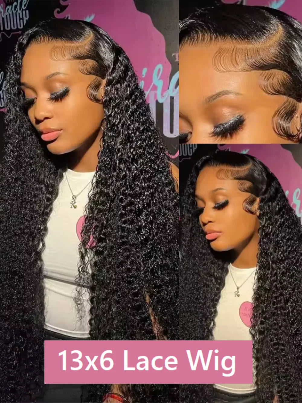 Deep Wave Human Hair Wig | 13x6 HD Lace, 220% Density