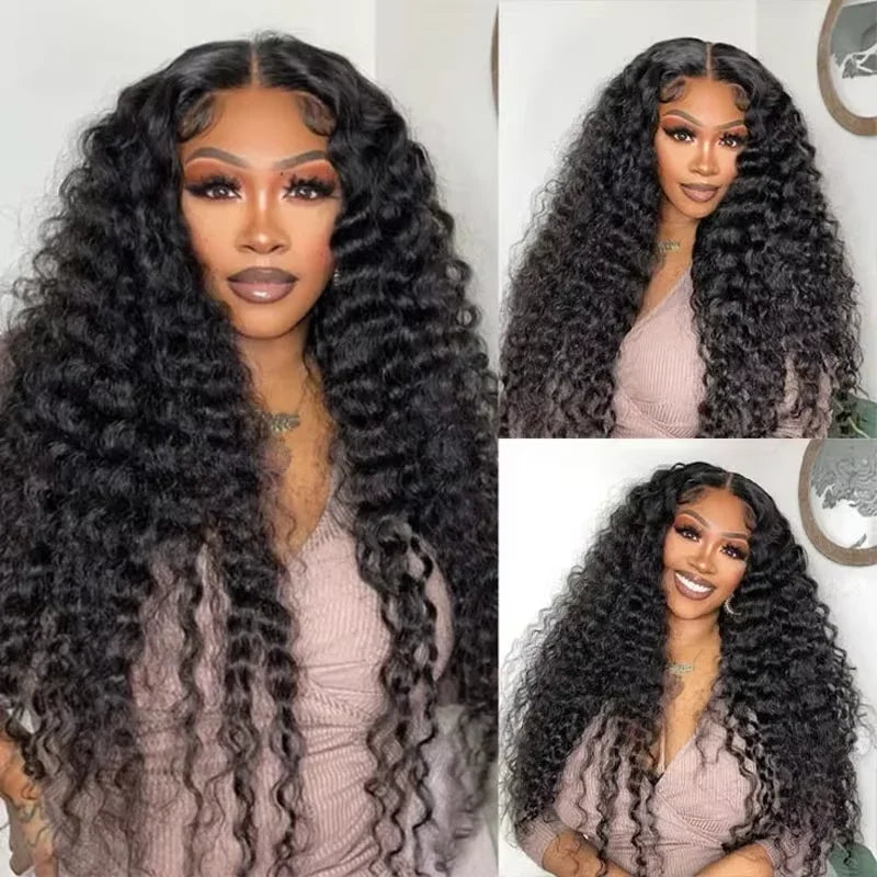 Natural Black Deep Wave Human Hair Wig