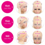 613 Blonde Bone Straight Human Hair Wig | 360 Lace