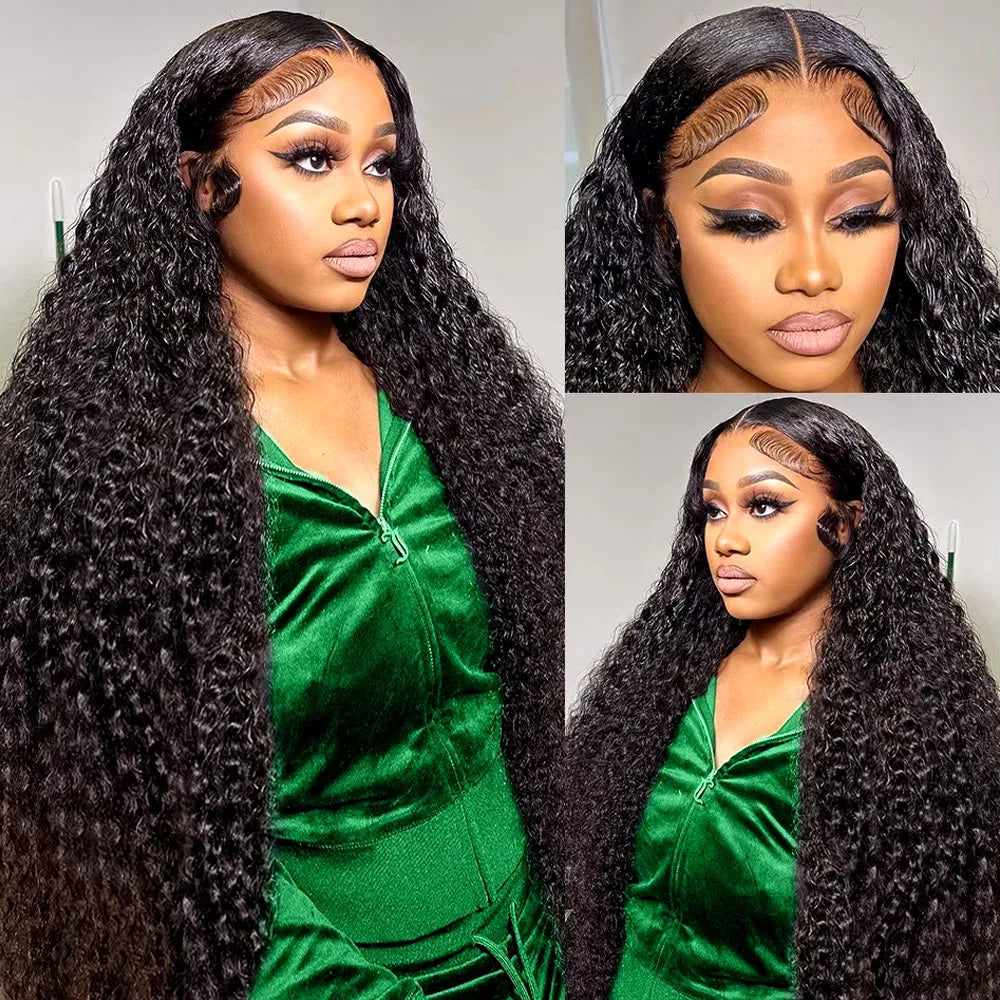 Kinky Curly Human Hair Lace Front Wig | 250% Density