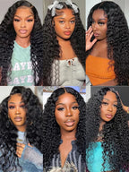 Deep Wave Human Hair Wig | 13x6 HD Lace, 220% Density