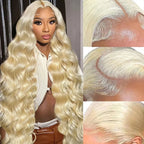 613 Blonde Body Wave Human Hair Lace Front Wig